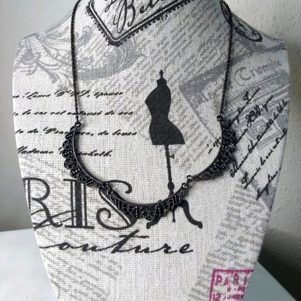 Downton Abbey Victorian Filegree Adjustable Necklace